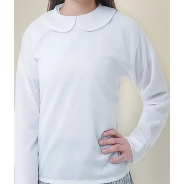 Camisa Blusa Escolar Cuello Bebe Niña Para Uniforme Dacron