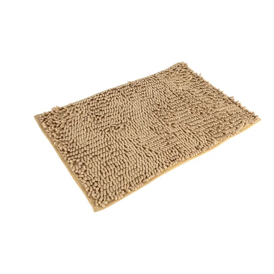 Alfombra Shaggy Rectangular Baño Con Base Antideslizante