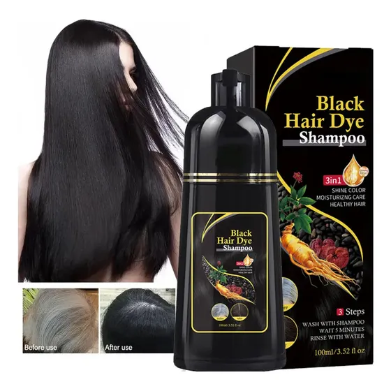 Shampoos Instantâneos Para Tingir Cabelos Pretos/