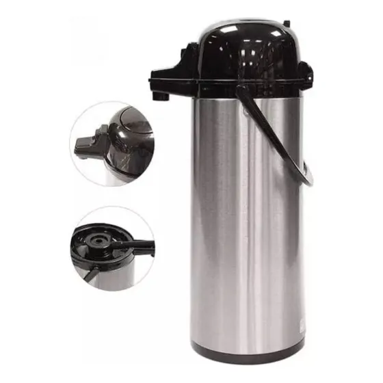 Termo De Cafe Cromado D Acero Inoxidable 1,9lts Envío Gratis