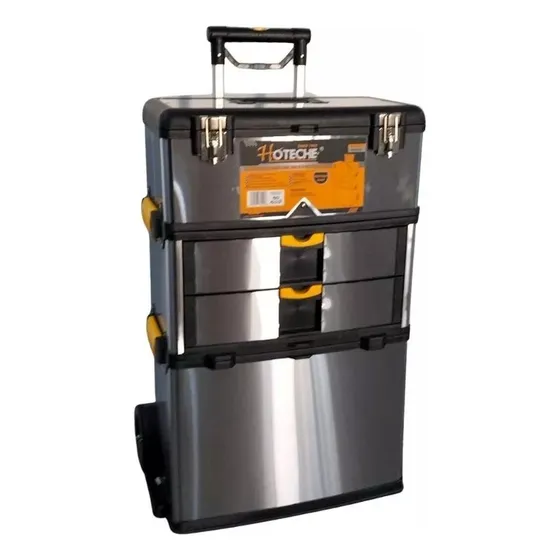 Caja De Herramientas Con Ruedas Tres Compartimientos Acero