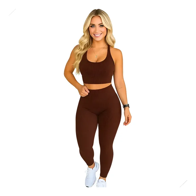 Roupa De Academia Conjunto Moda Fitness Feminino Calça E Top