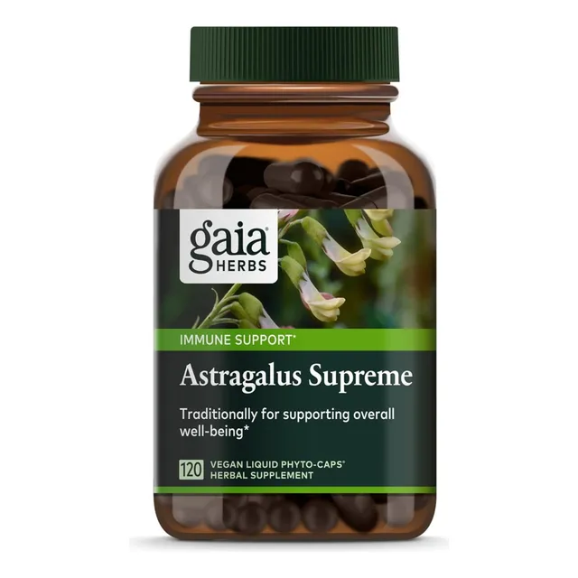 Astrágalo Supremo Gaia Herbs 120 Cápsulas Sabor Sin Sabor