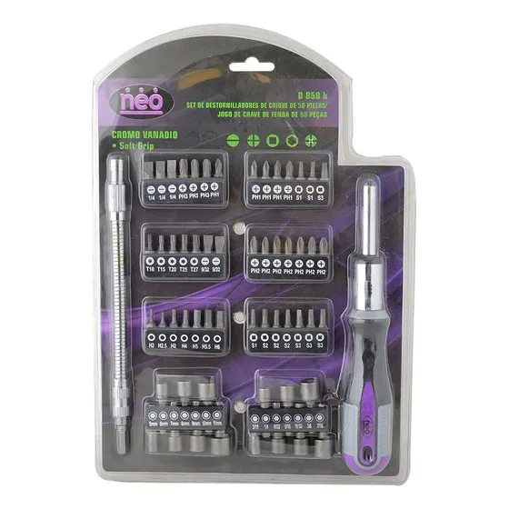 Juego De Puntas Destornillador 58 Piezas D858b Neo
