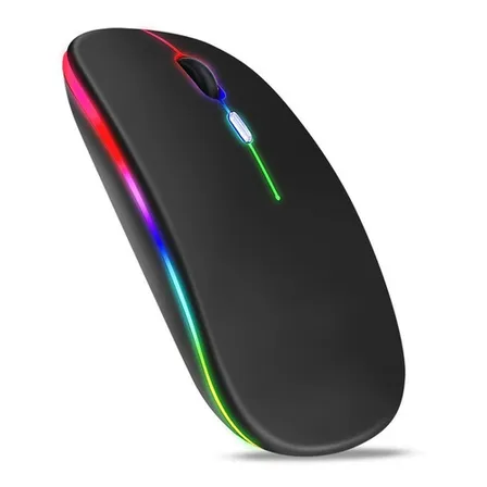 Mouse Inalámbrico Ergonomico Ratón Wireless Recargable Led.