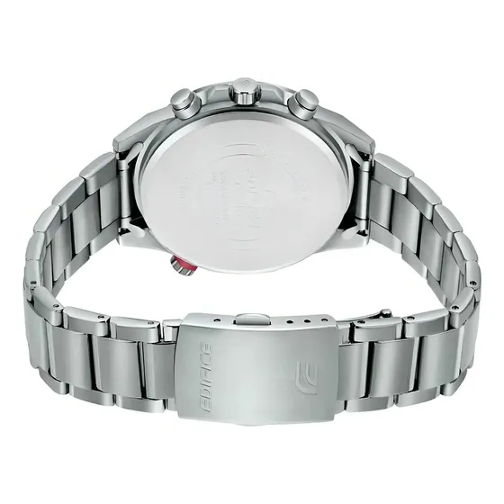 Reloj solar Casio Edifice EFS-S590D-1AVUDF, zafiro, color de la correa: plata, bisel, color plateado