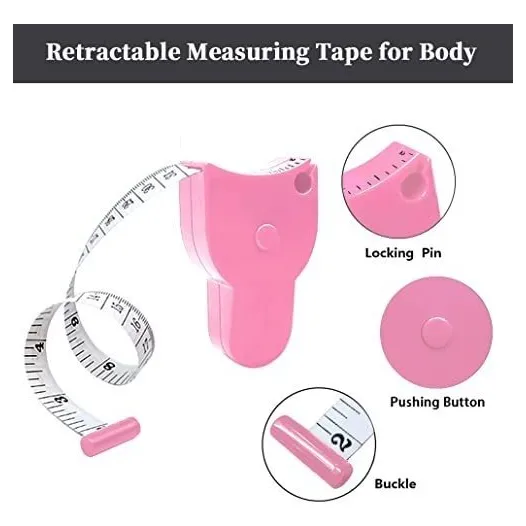 Cinta Metrica Para Medir Cuerpo Kit Tela Suave Retractil