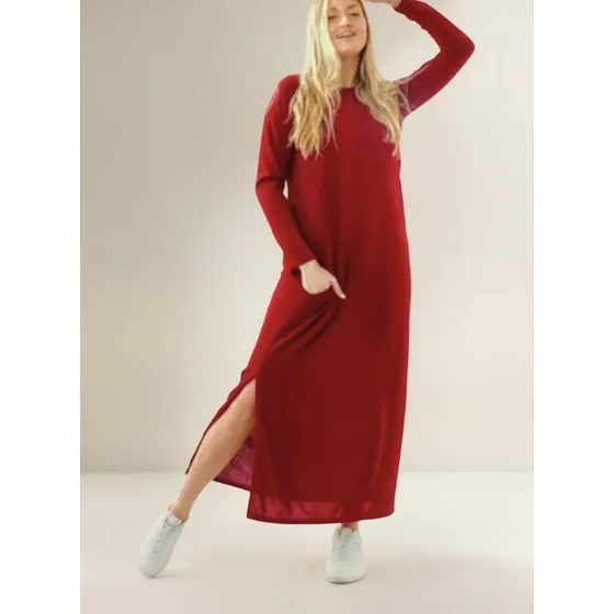 Vestido Largo En Lanilla