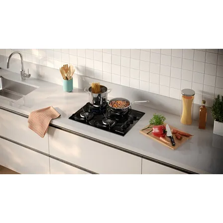 Cooktop Continental 4 Bocas Preto Com Mesa De Vidro (kc4gr) Preto