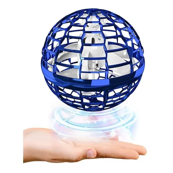 Flynova Pelota Magica Flotadora Spinner Drone Volador Juguete Luces Color Azul