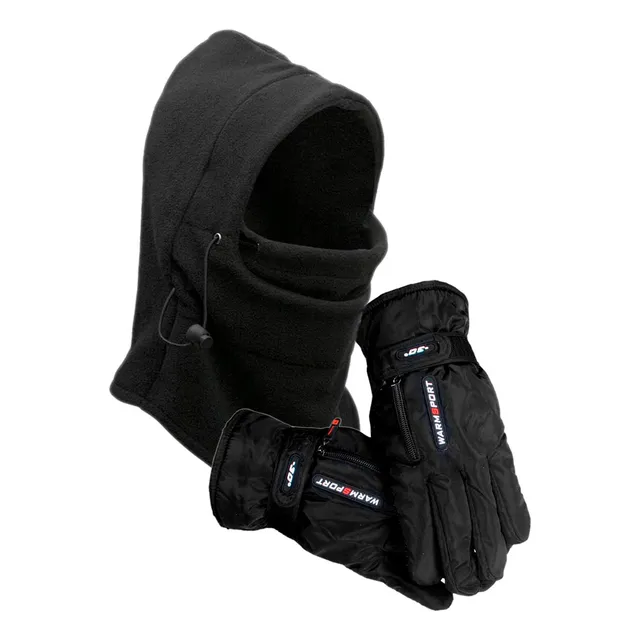 Kit Pasamontañas Balaclava Motero + Guantes Termicos Frío