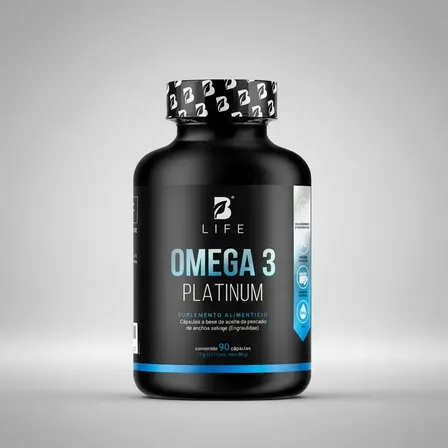 Suplemento Omega 3 Platinum 90 Cápsulas 1000 Mg B Life Sin Sabor