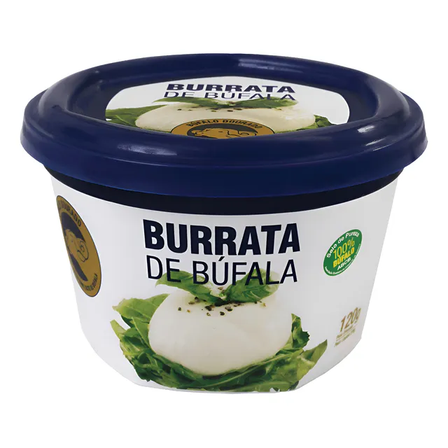Queijo Tipo Burrata De Búfala Fresca 120g - Derrete Na Boca