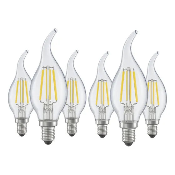 Foco Led Tipo Vela 60w (5.5w) E12 Luz Día (5000k) 6 Piezas
