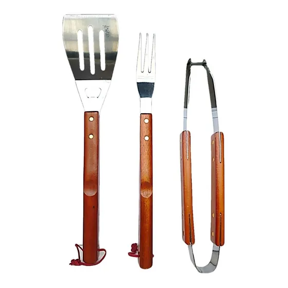 Juego Set Parrillero 3 Piezas Con Su Estuche Nuevo