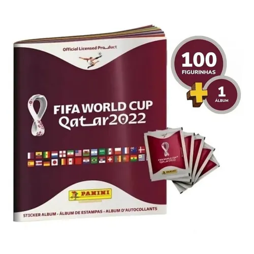 Álbum Copa Mundo Qatar Fifa 2022 + 100 Figurinha Hoje