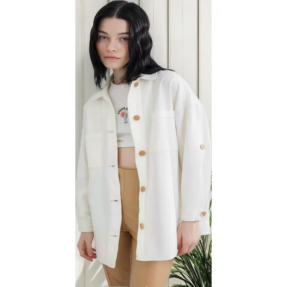 Chaqueta Mujer Seven  Blanco Algodón 28080912-06