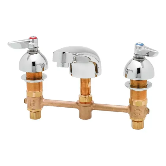 Brass Grifo Lavabo Cuerpo Oculto Centro Boquilla Fundido Gpm