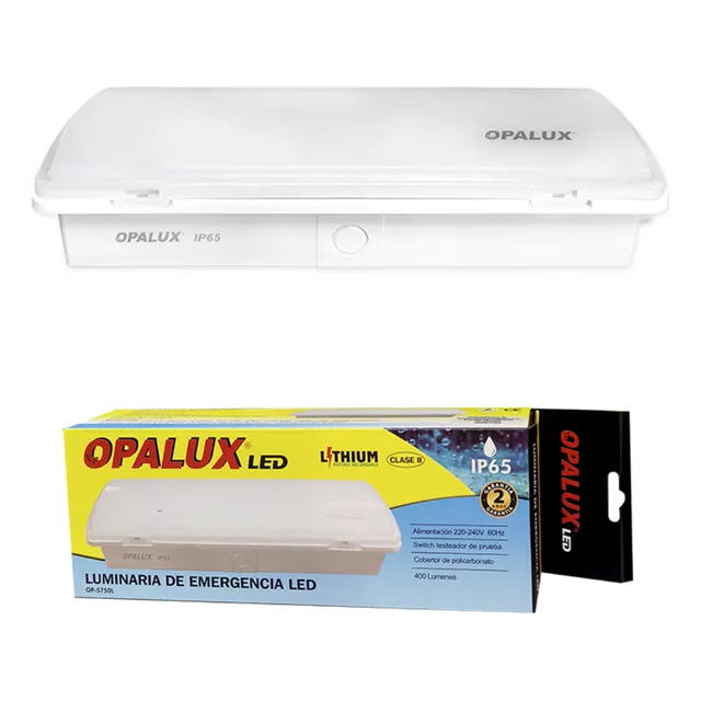 Lampara Luz De Emergencia Opalux Para Exteriores Ip65 Pasadi