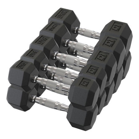 Kit Halteres Sextavado Pares 4/5/8/12,5 E 20kg (99kg) Kit Halteres Sextavado Pares 4/5/8/12,5 E 20kg (99kg)