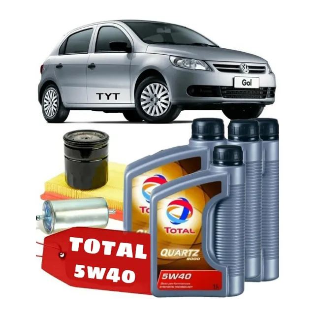 Pack De Aceite Y Filtros Vw Gol G5 Total Sintético 5w40