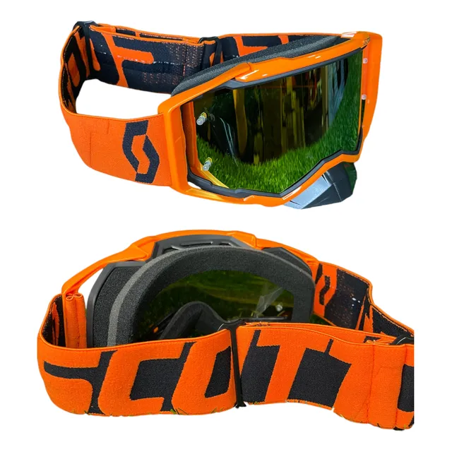 Lentes Tornasol Para Motorizados Naranja  Enduro Motocross