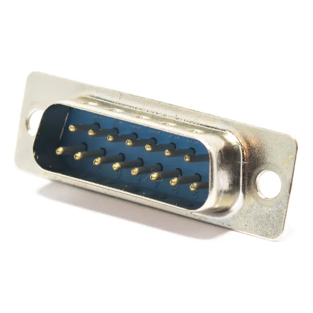 Conector Db15 Macho 15 Contactos Para Cable Sin Carcaza