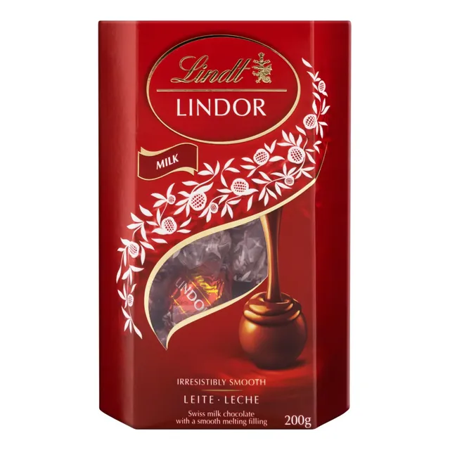 Chocolate Ao Leite Cremoso Lindor Lindt Caixa 200 G Chocolate Ao Leite Cremoso Lindor Lindt Caixa 200 G