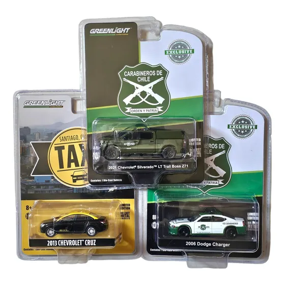 Pack Silverado Gope Charger Carabineros Taxi  Escala 1:64