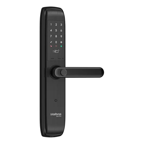Fechadura Inteligente Mfd7000 De Embutir Biometria Tag Senha