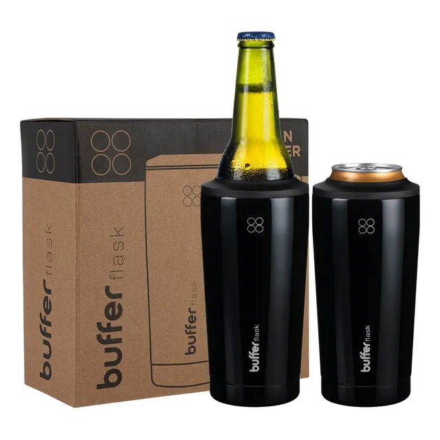 Vasos Buffer Acero Inox. Para Botellas Cerveza Latas Set X2