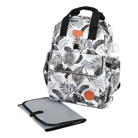 Mochila Maternal Autumn Blanco Hojas