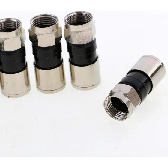 Conectores Rg6 - Pack 50 Unidades, Compresion, Cable Coaxial