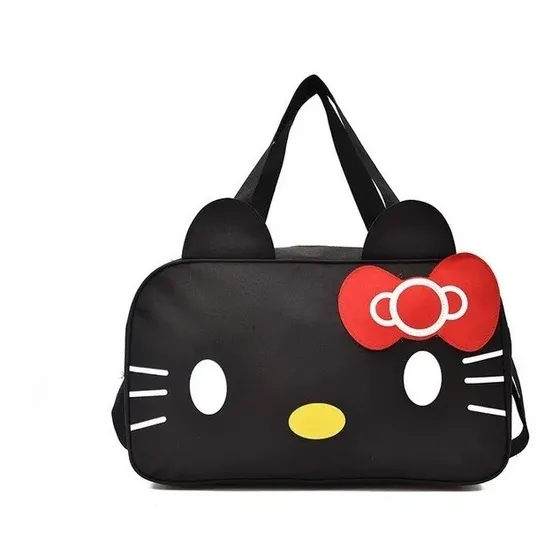 Bolso Viajero Hello Kitty Negro, Niña