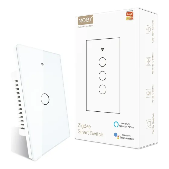 Moes Zigbee Interruptor Luz Inteligente 1 Vía, Requiere Hub