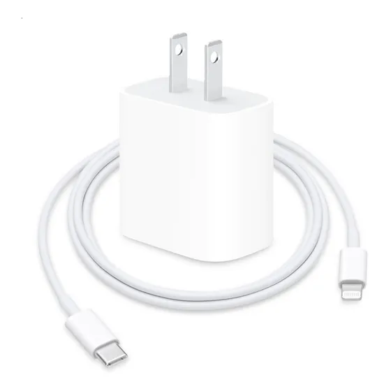 Cargador Rápido 20w Para iPhone 8 X 11 12 13 Pro Max + Cable