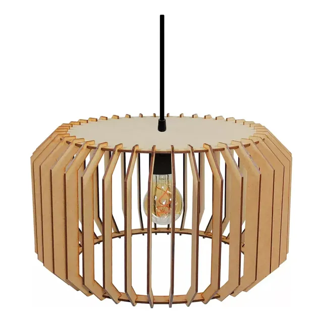 Lampara Techo Colgante Moderna Madera Mdf Nordica Deco
