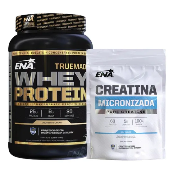 Combo Ena Whey Protein C&cream 903g + Creatina Neutro 300g