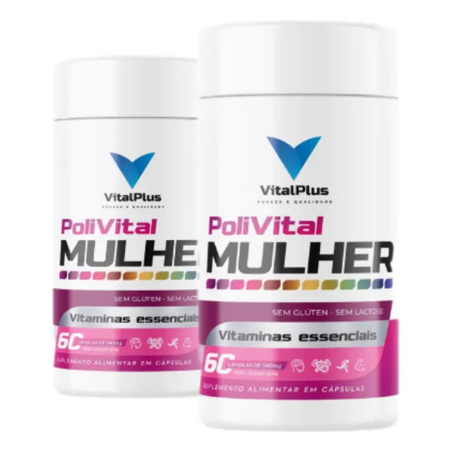 2 Unid. Multivitamínico Com Colágeno Vitalplus 120 Capsulas