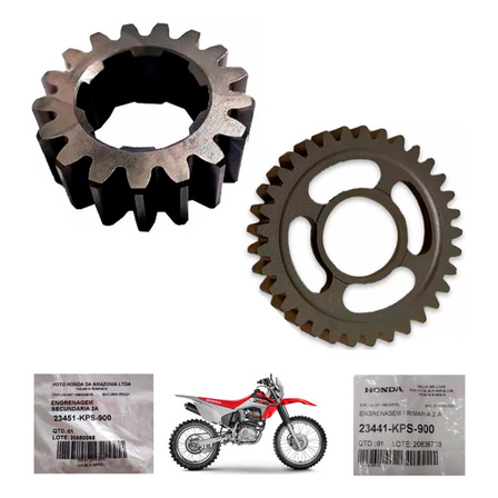 Par Engrenagem Segunda 2ª 17/33 Dentes Crf230 Original Honda Par Engrenagem Segunda 2ª 17/33 Dentes Crf230 Original Honda