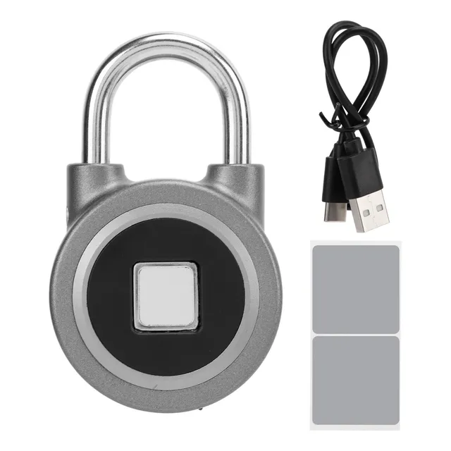Autorización Remota De Carga Usb Con Candado Gris Con Huella
