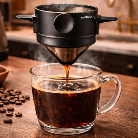 Mini Coador Café Inox Filtro Reutilizavel Portatil Sem Papel
