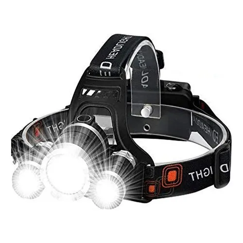 Linterna Minera Led Recargable Pesca Ciclismo Manos Libres Color de la linterna Negro Color de la luz Blanco