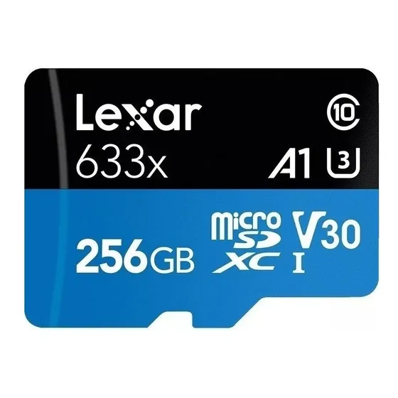 Tarjeta de memoria Lexar LSDMI256BBNL-633A High-Performance 633x con adaptador SD 256GB