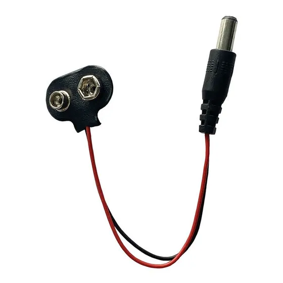 5 Pcs - Clip Plug Para Bateria 9v Com Saída P4 P/ Arduino