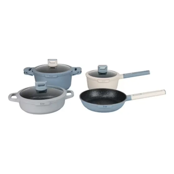 Bateria Chelsea 9 Piezas Marble Set Mixed Kitchenware