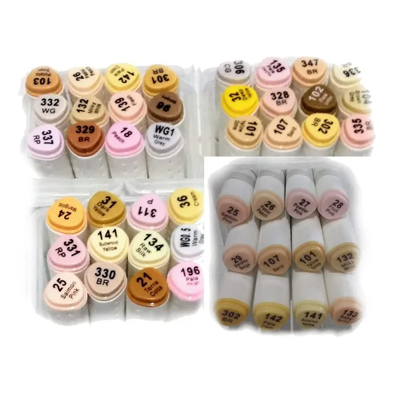 4 Marcadores Color Piel Touch Soft Head Especiales