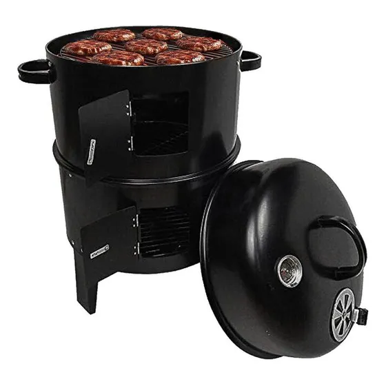 Mini Asador Barril Carbón Parrilla Móvil Ahumador Horno