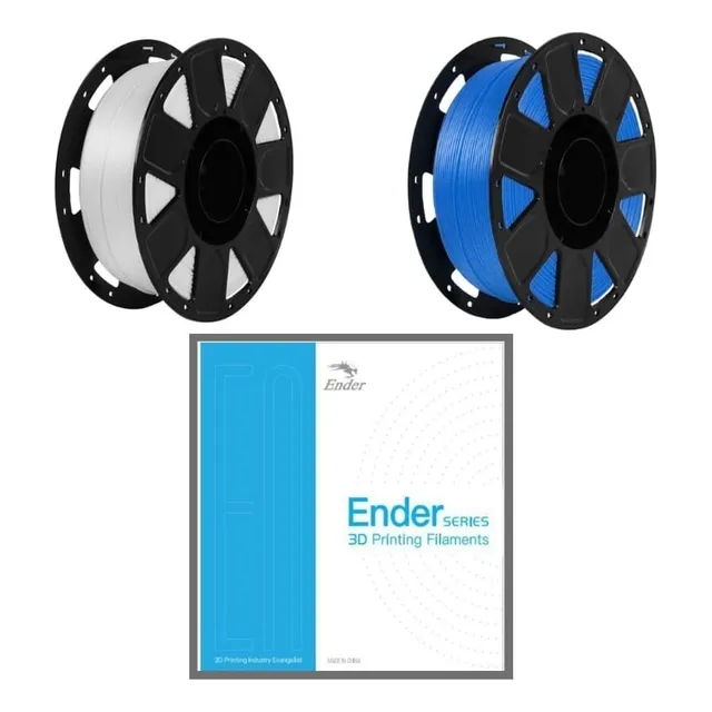 Pack Filamentos Pla Ender 1kg 1.75mm Blanco + Azul