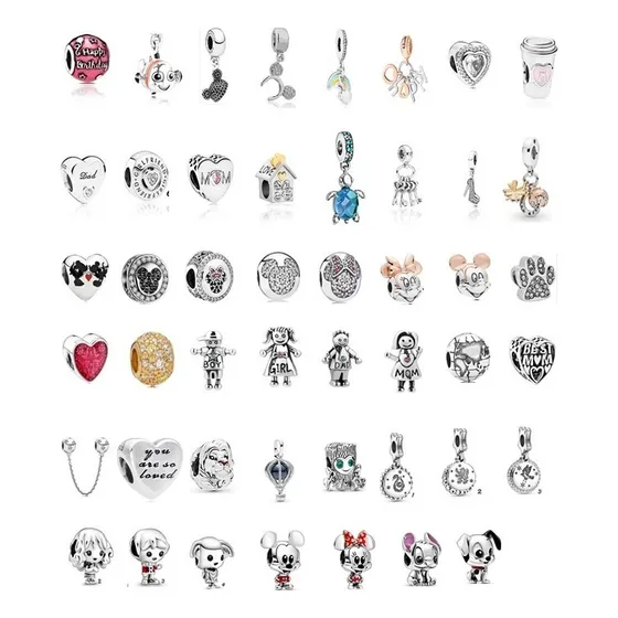 Dije Charm Para Pulseras Chapado En Plata S925
